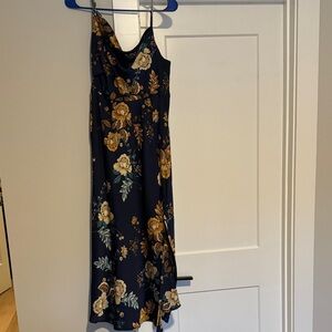 Petal and Pup Navy Floral Mid length dress